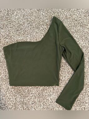 Women’s Papermoon One Shoulder Long Sleeve Top Shirt Size S